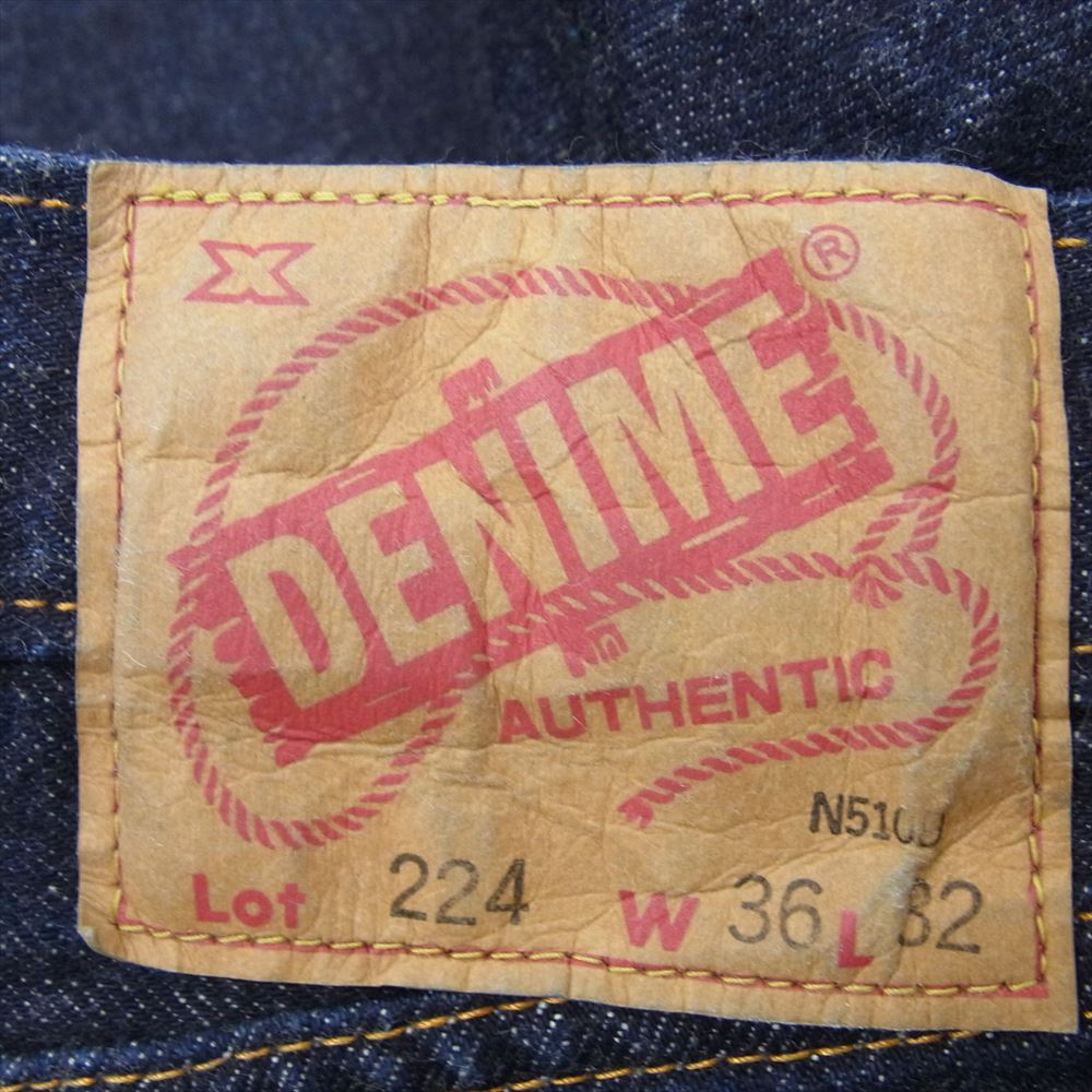 Denime ドゥニーム ドゥニーム Lot 224 66MODEL 66モデル 還縫い ストレート ジーンズ デニムパンツ インディゴブルー系 36【中古】