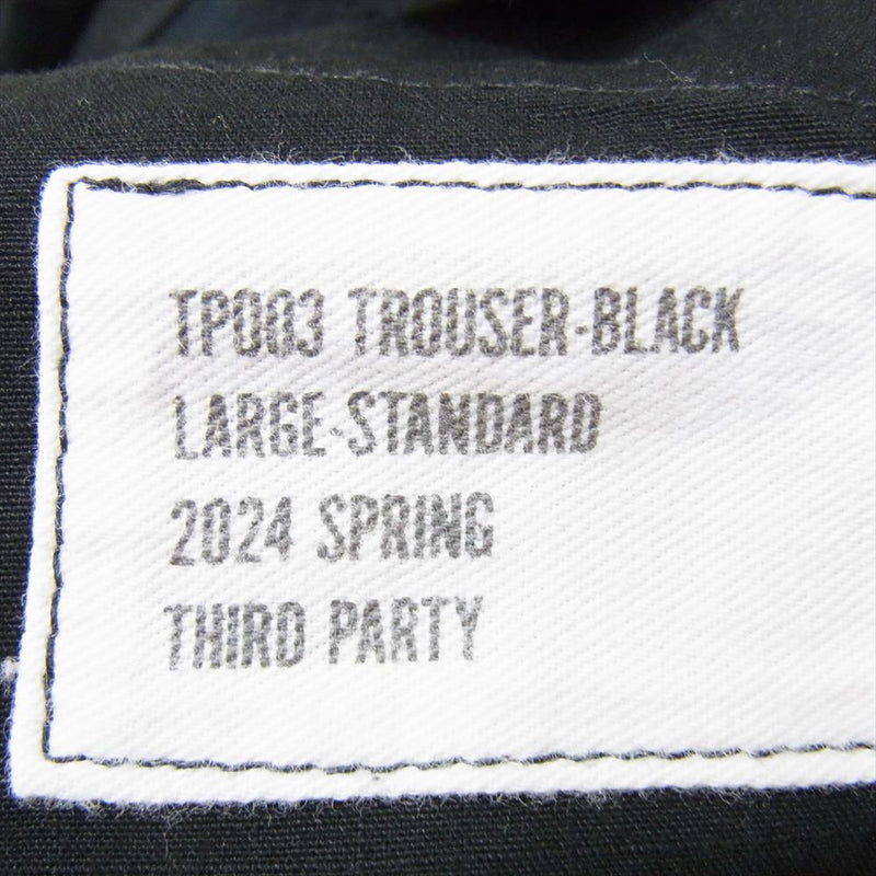Ron Herman ロンハーマン 24SS TP003 THIRD PARTY サードパーティー Long Cargo Pants トラウザー パンツ ブラック系 L【中古】