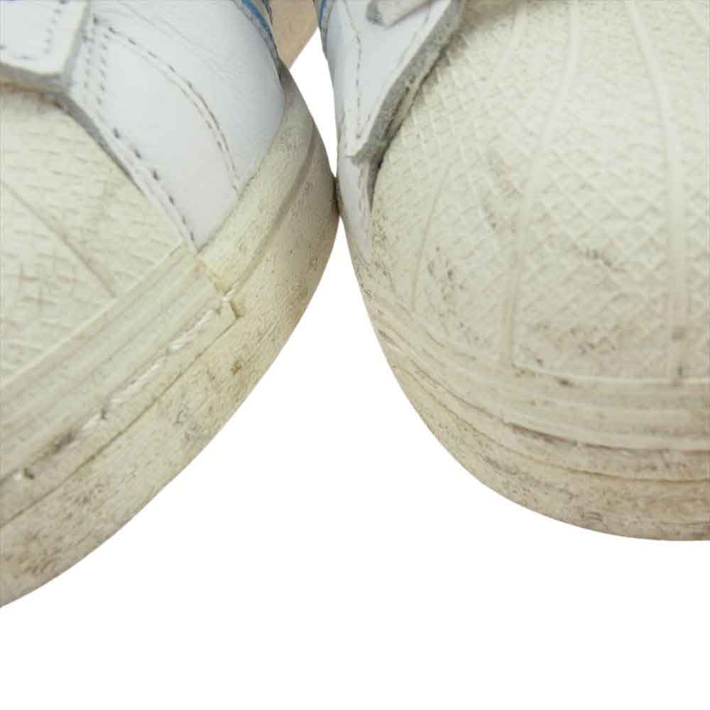 adidas アディダス GX9876 SUPERSTAR スーパースター ローカット スニーカー ホワイト系 ライトブルー系 24.5cm【中古】