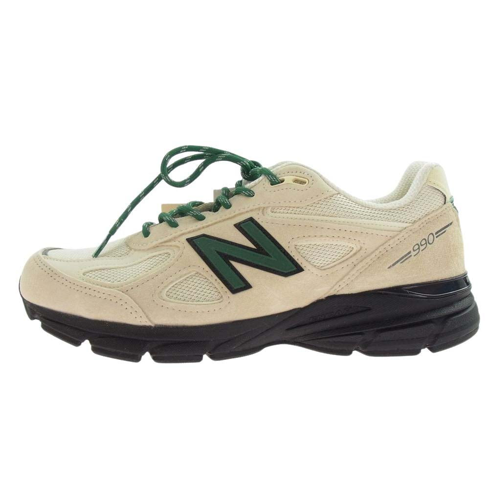 NEW BALANCE ニューバランス U990GB4 フェイクバスターズ鑑定済 Made in USA 990 v4 GB4 スエード ローカット スニーカー オフホワイト系 27.5ｃｍ【新古品】【未使用】【中古】