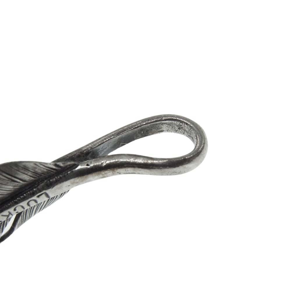 ラッキージョン フェザー ペンダントトップ Mサイズ シルバー系 ゴールド系【中古】