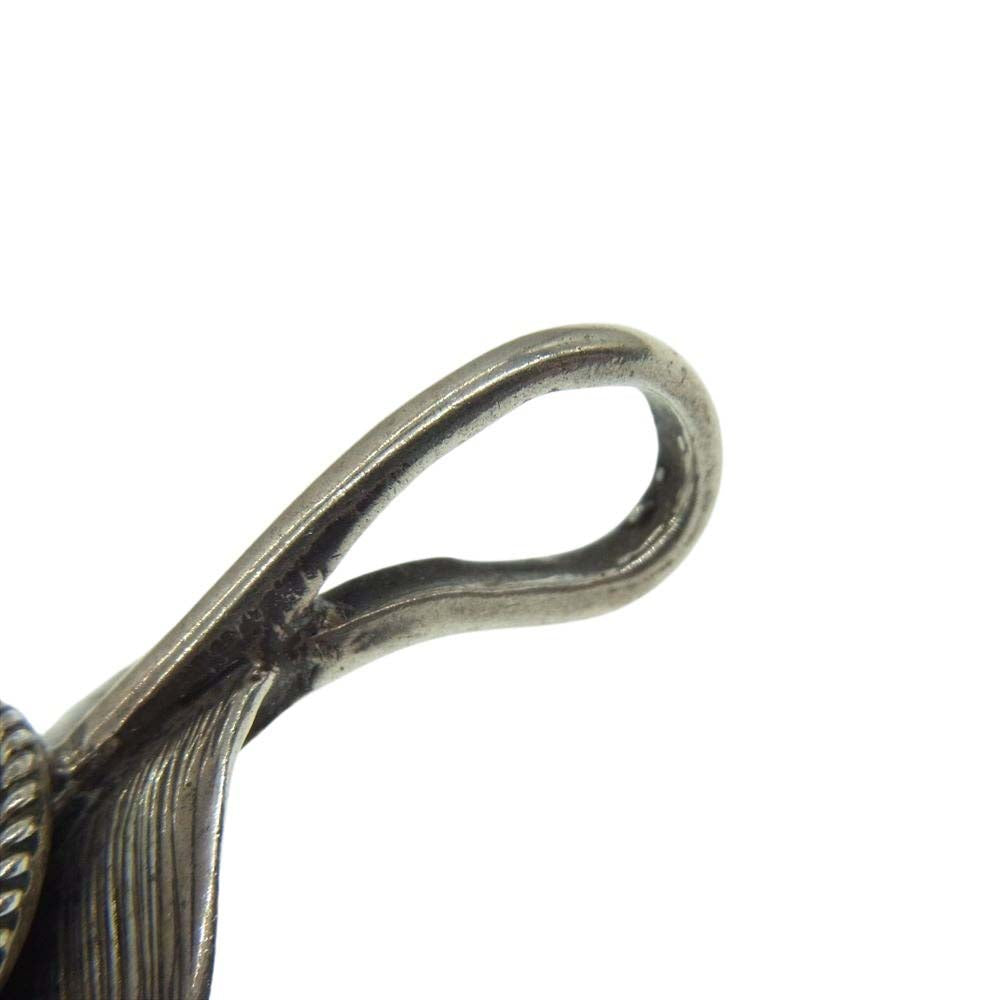 ラッキージョン フェザー ターコイズ ストーン ペンダントトップ  シルバー系 ブルー系【中古】