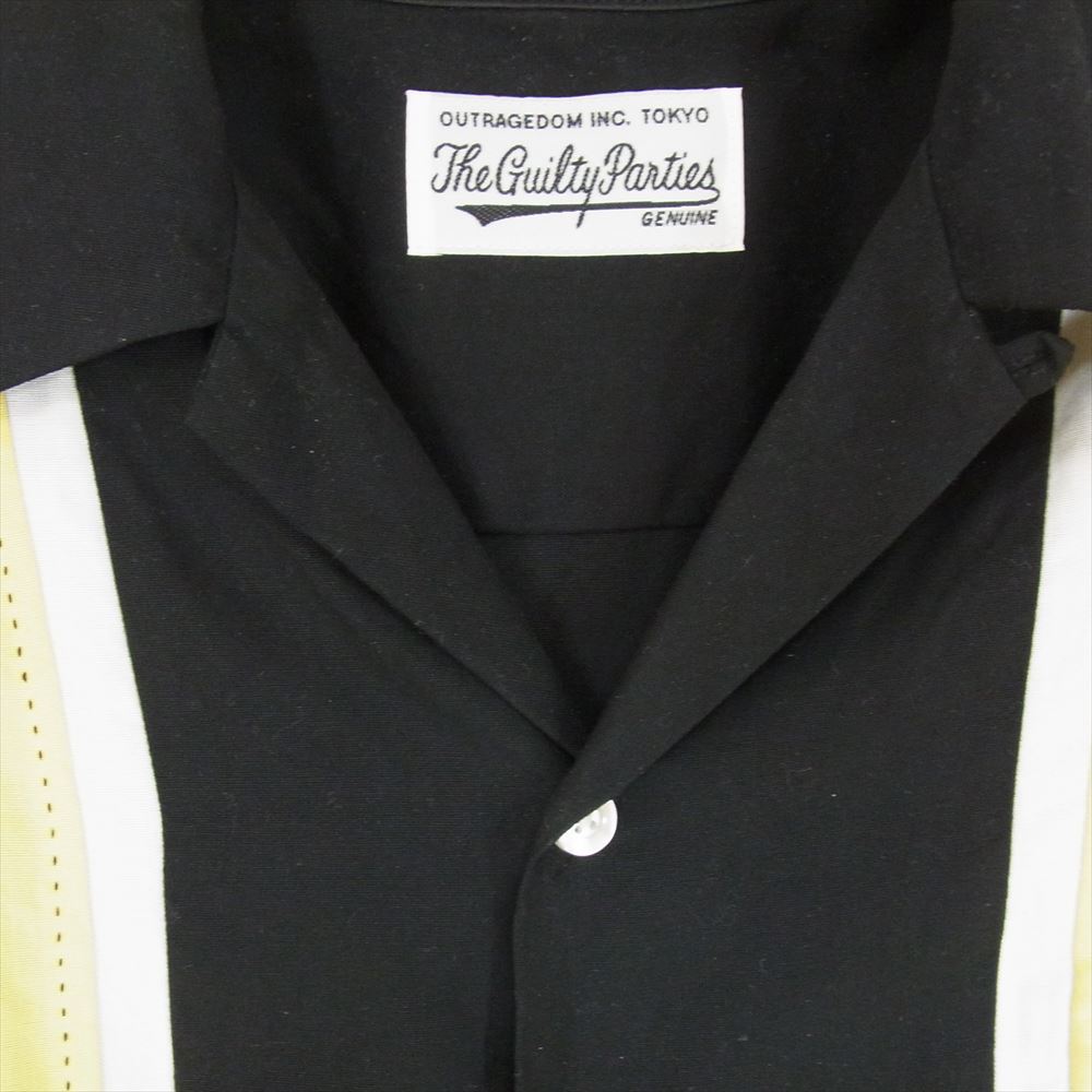 WACKO MARIA ワコマリア TWO-TONE 50's SHIRTS ツートン オープンカラー 開襟 長袖 シャツ ブラック系 M【中古】