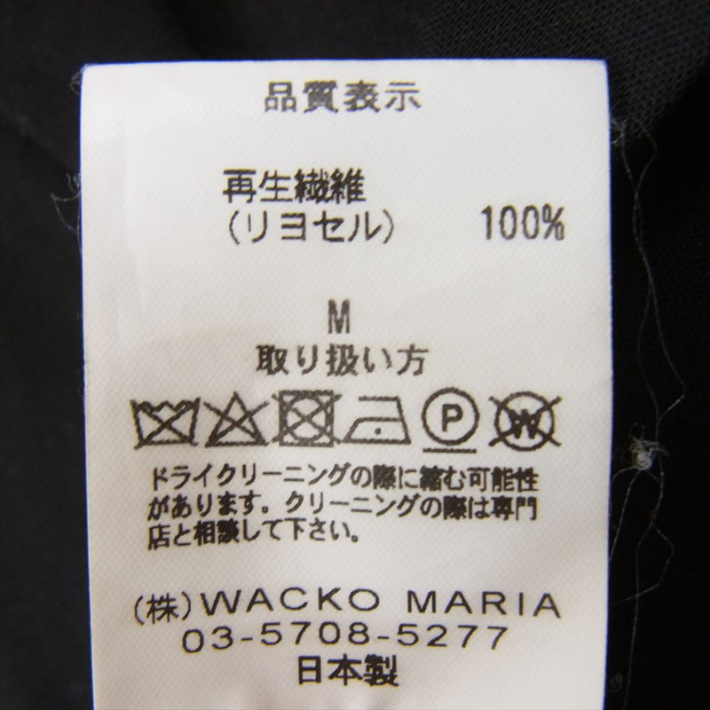 WACKO MARIA ワコマリア TWO-TONE 50's SHIRTS ツートン オープンカラー 開襟 長袖 シャツ ブラック系 M【中古】