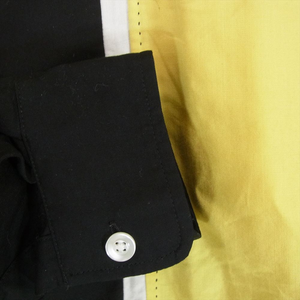 WACKO MARIA ワコマリア TWO-TONE 50's SHIRTS ツートン オープンカラー 開襟 長袖 シャツ ブラック系 M【中古】