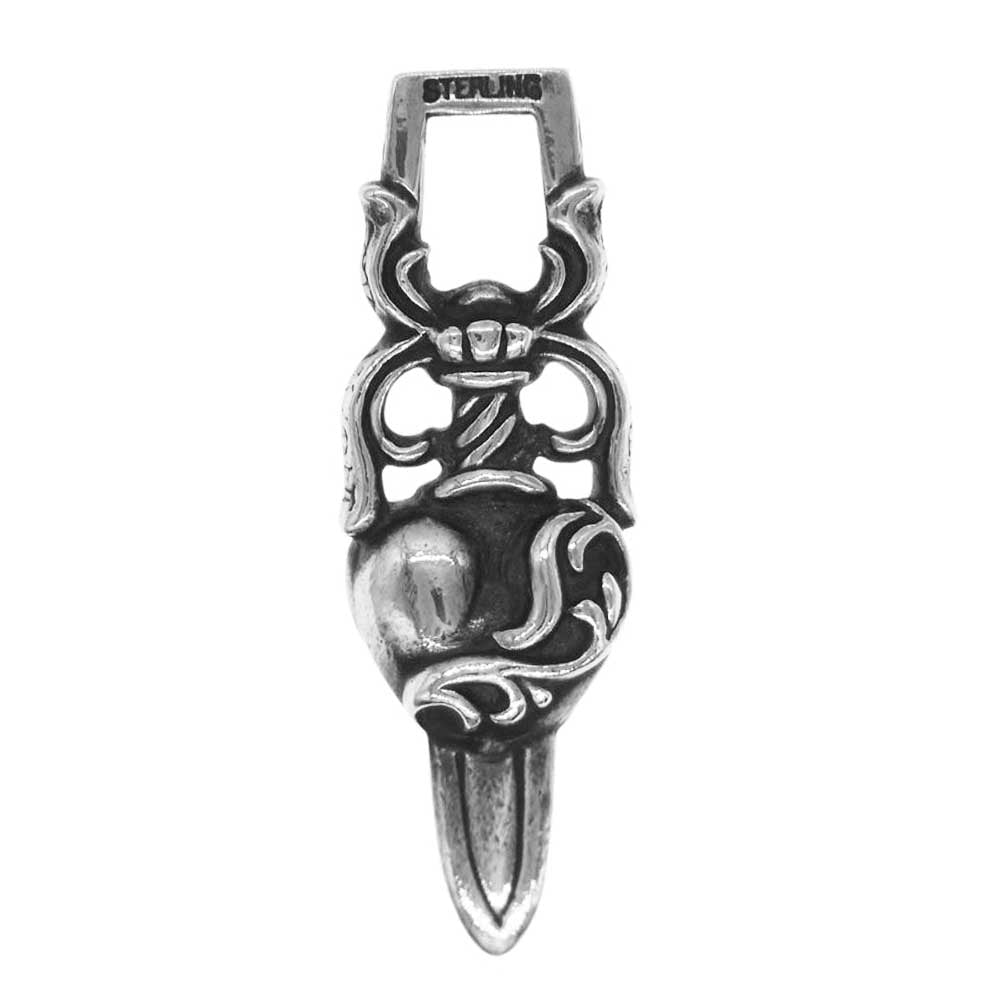 CHROME HEARTS クロムハーツ（原本無） DAGGER HEART ダガー ハート ペンダント トップ【中古】