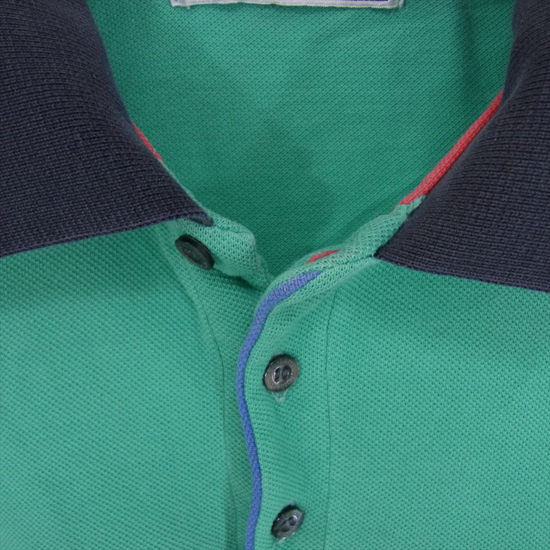 BURBERRY バーバリー burberrys ワンポイント 刺繍 ロゴ 半袖 ポロシャツ グリーン系 XL【中古】