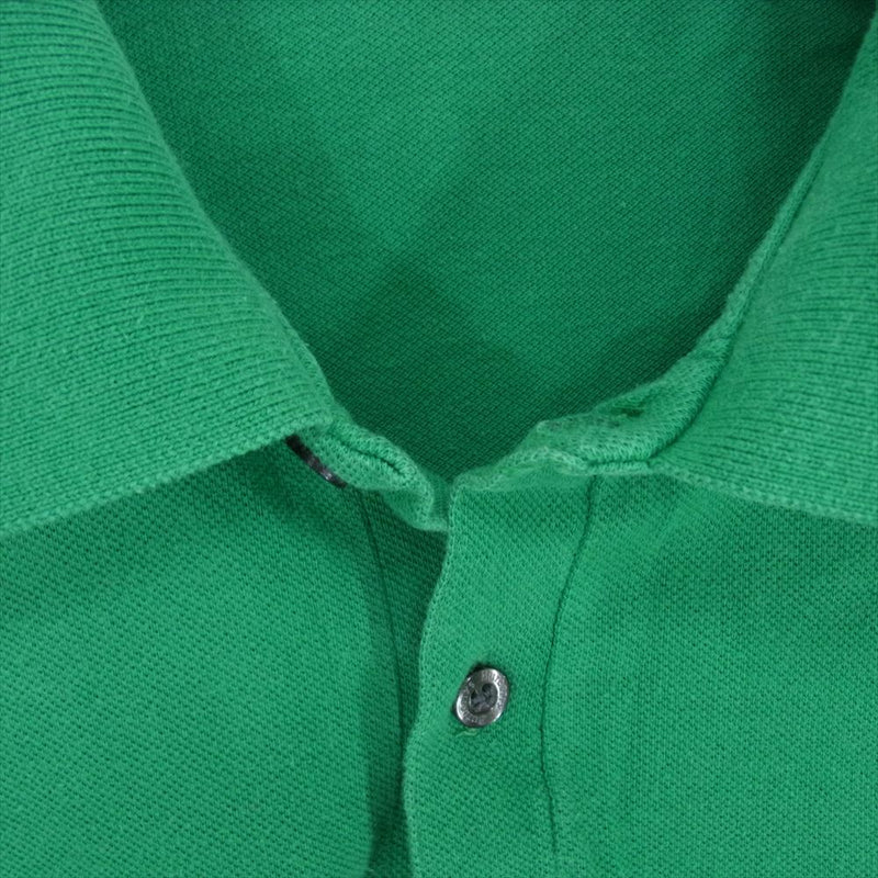 BURBERRY バーバリー burberrys ワンポイント ゴルフ 刺繍 ロゴ 半袖 ポロシャツ グリーン系 L【中古】