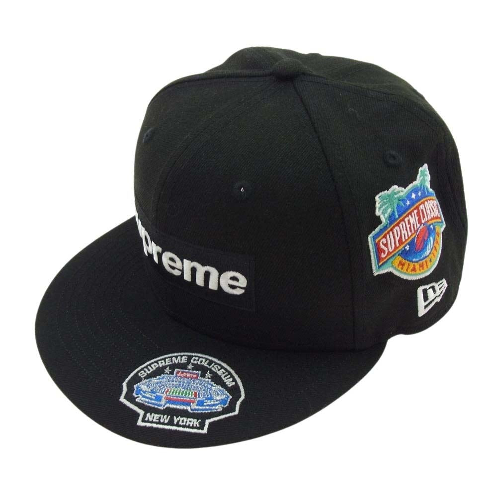 Supreme シュプリーム 23AW  × Champions Box Logo New Era Cap ニューエラ チャンピオンシップス ボックスロゴ ベースボールキャップ 帽子 ブラック系 58.7cm【新古品】【未使用】【中古】