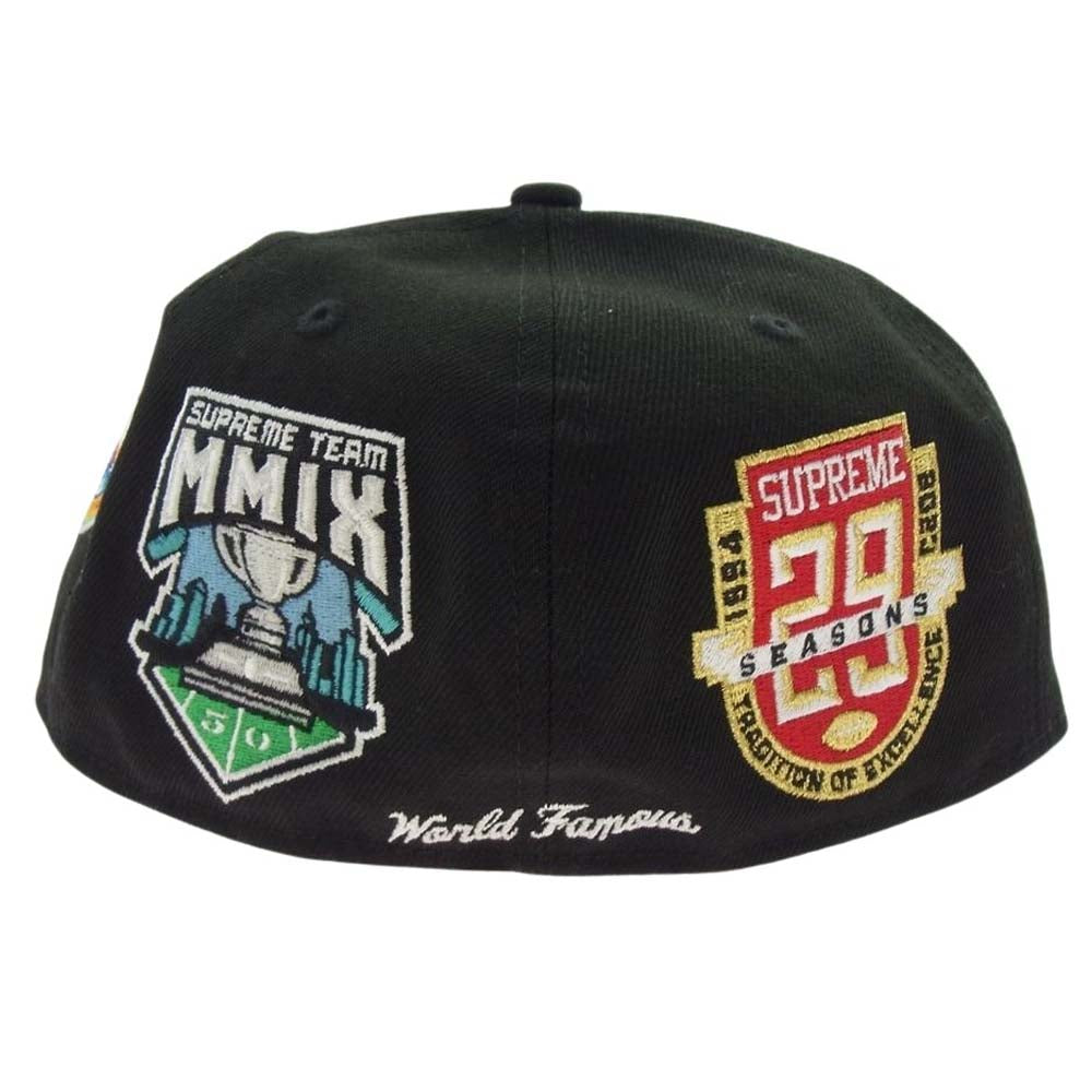 Supreme シュプリーム 23AW  × Champions Box Logo New Era Cap ニューエラ チャンピオンシップス ボックスロゴ ベースボールキャップ 帽子 ブラック系 58.7cm【新古品】【未使用】【中古】