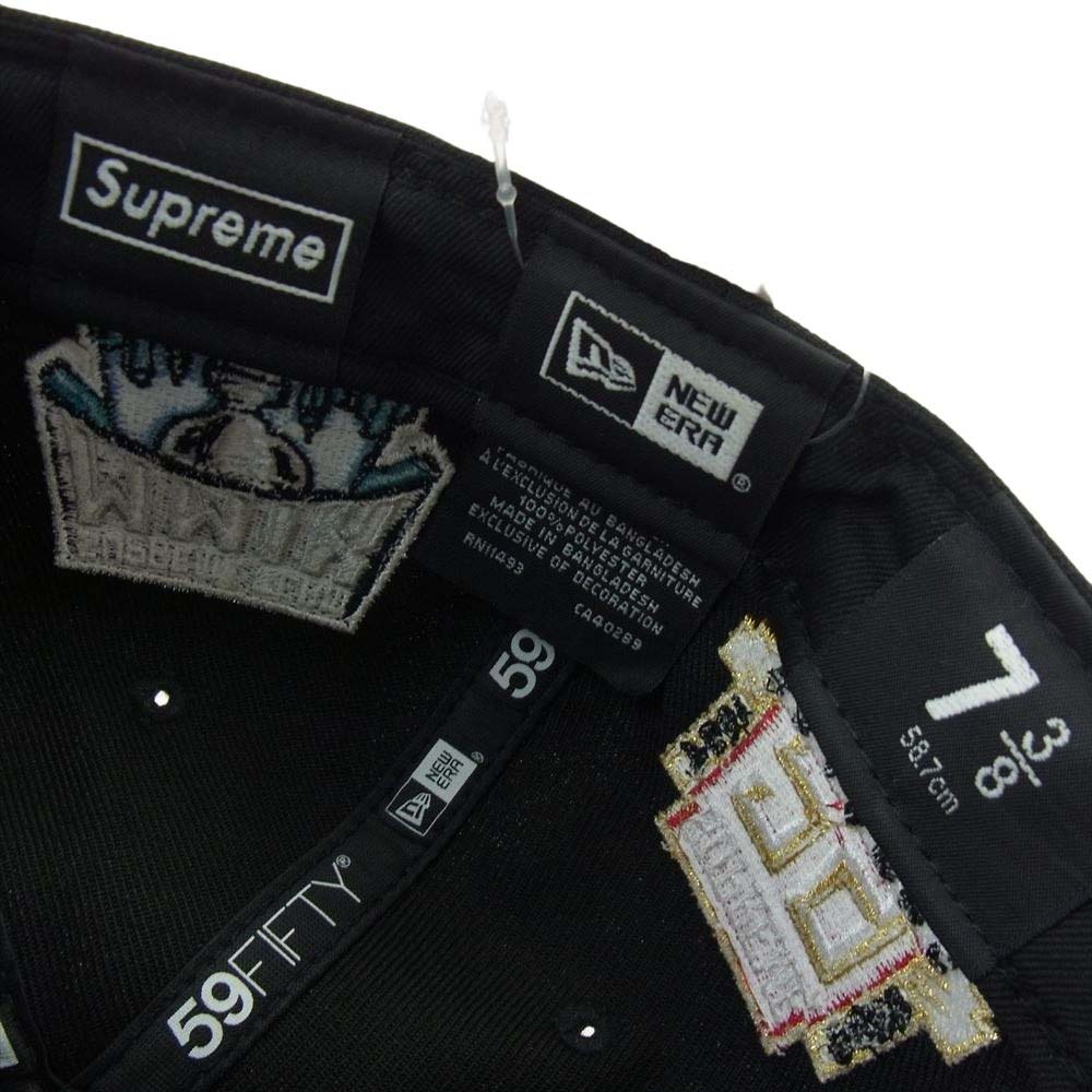 Supreme シュプリーム 23AW  × Champions Box Logo New Era Cap ニューエラ チャンピオンシップス ボックスロゴ ベースボールキャップ 帽子 ブラック系 58.7cm【新古品】【未使用】【中古】