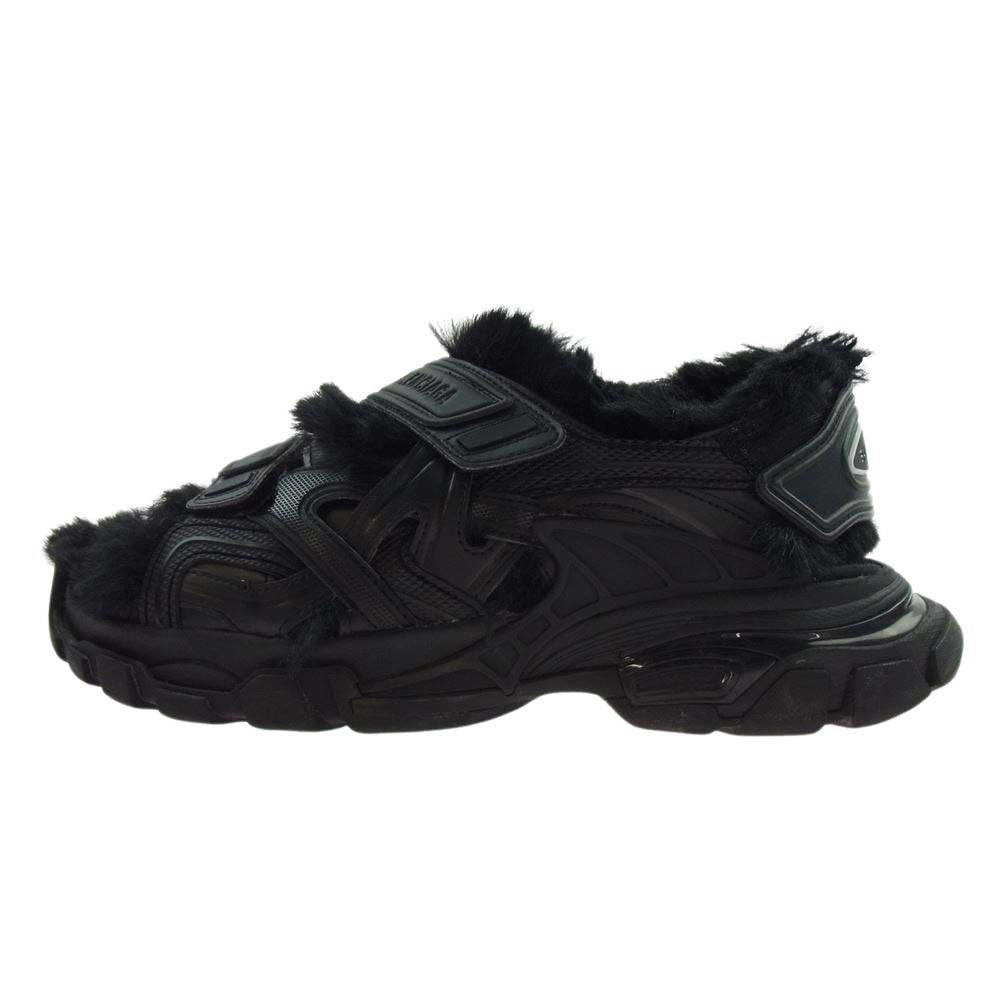 BALENCIAGA バレンシアガ 668561 Track Sandal Eco Fur  Black トラック サンダル エコファー ブラック ブラック系 41【中古】