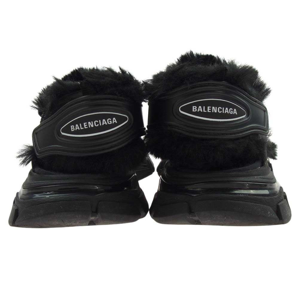 BALENCIAGA バレンシアガ 668561 Track Sandal Eco Fur  Black トラック サンダル エコファー ブラック ブラック系 41【中古】