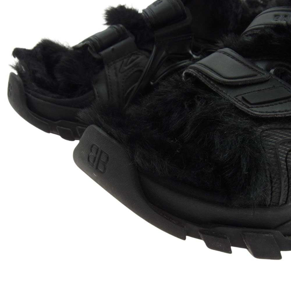 BALENCIAGA バレンシアガ 668561 Track Sandal Eco Fur  Black トラック サンダル エコファー ブラック ブラック系 41【中古】