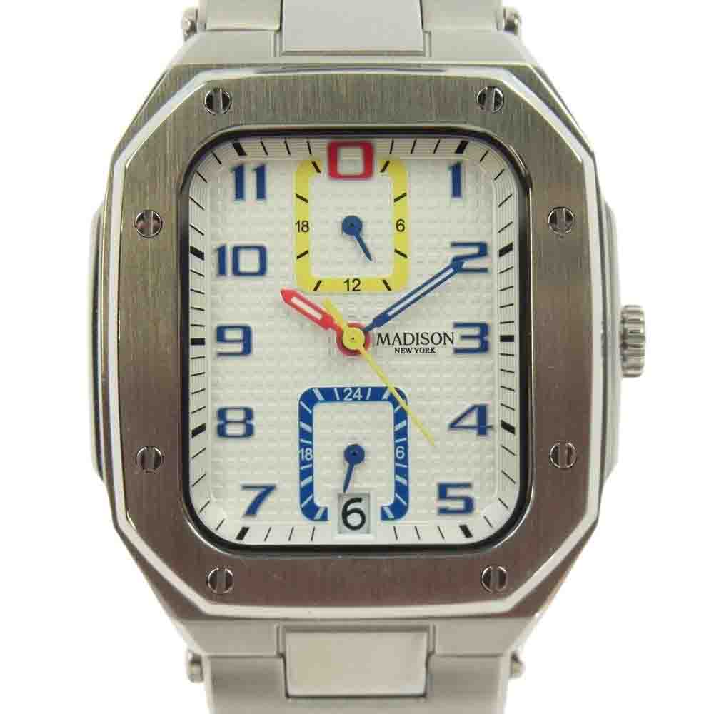 マディソン ニューヨーク MA011012-7 フィフス アベニュー クォーツ 腕時計 シルバー系【中古】