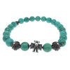 CHROME HEARTS クロムハーツ（原本無） 8mm BEAD ターコイズ ビーズ ブレスレット【中古】