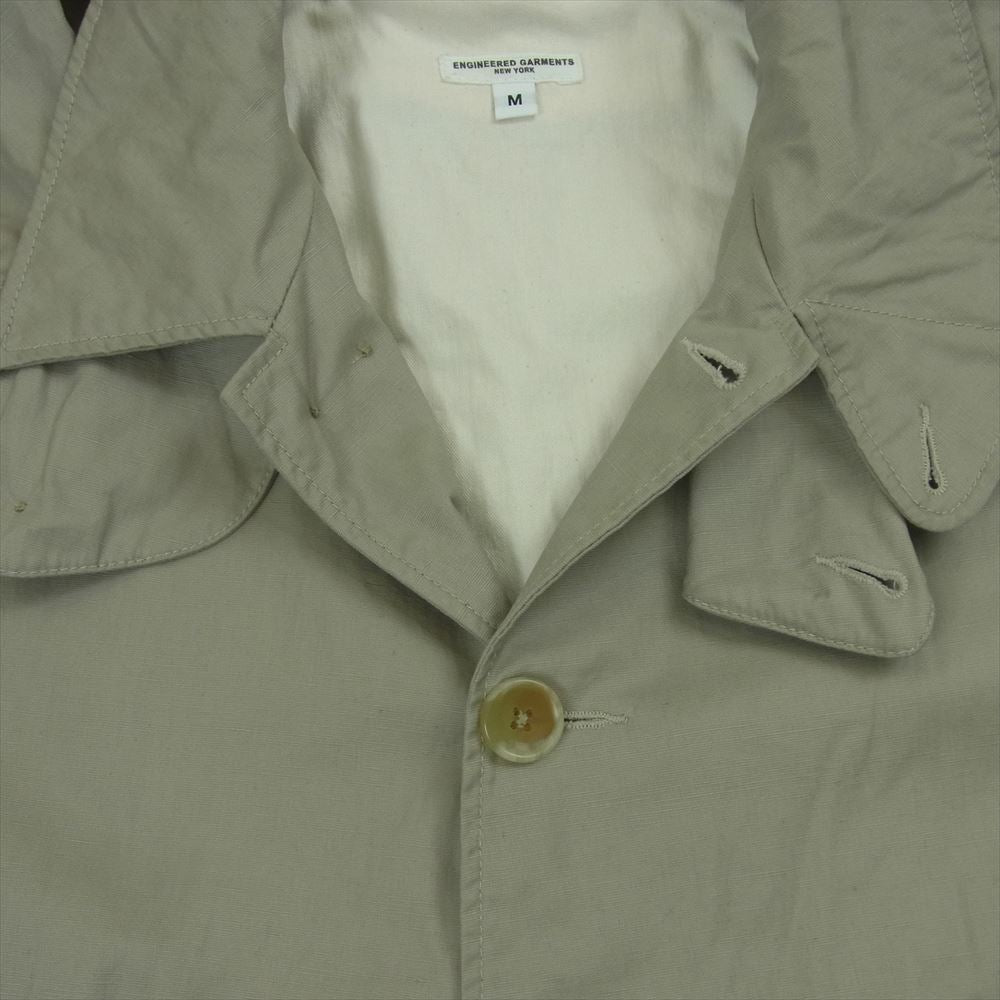 Engineered Garments エンジニアードガーメンツ フード 取り外し可能 ショップ コート グレイッシュベージュ系 M【中古】