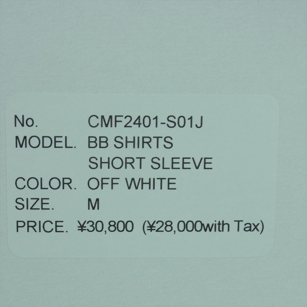 シーエムエフアウトドアガーメント CMF2401-S01J BB SHIRTS SHORT SLEEVE ベースボール 半袖 シャツ オフホワイト系 M【極上美品】【中古】