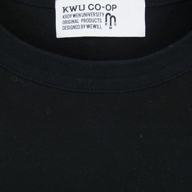 ウィーウィル KWU CO-OP KWU CO-OP ロングスリーブ ロンT 長袖 Tシャツ カットソー ブラック系 2【中古】