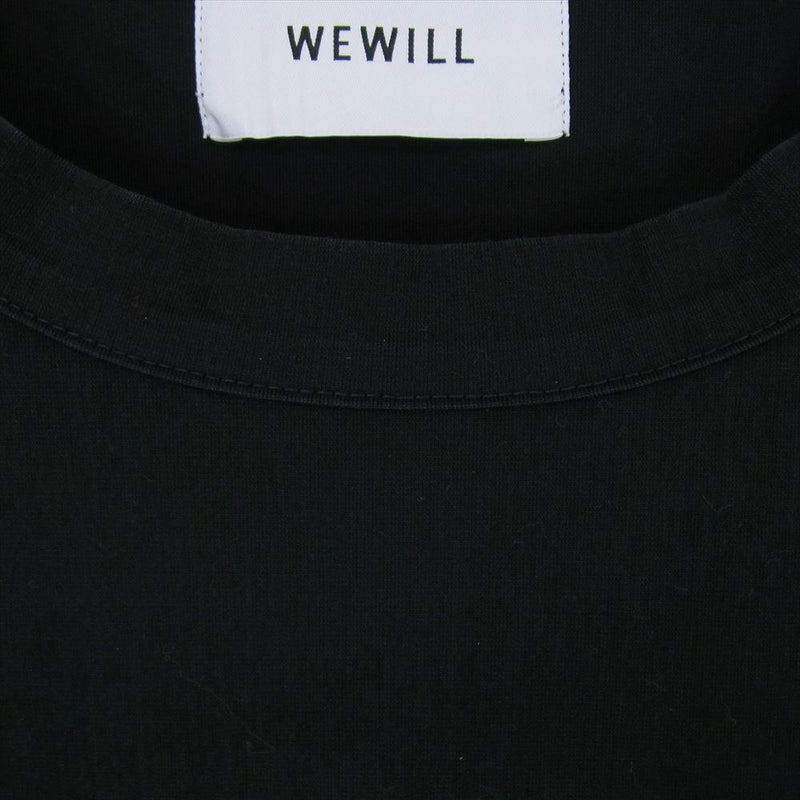 ウィーウィル W-000-8011 TRICOT T-SHIRT トリコット 半袖 Tシャツ ブラック系 1【中古】