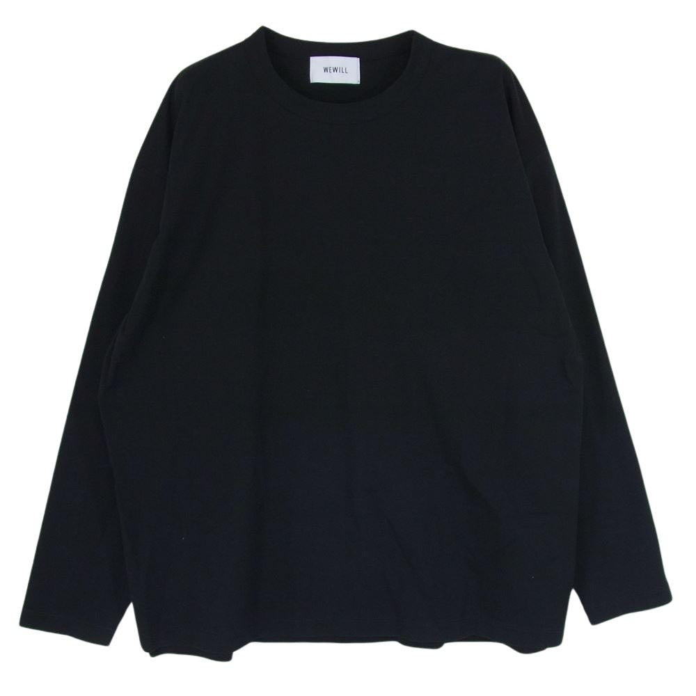 ウィーウィル W-000-8019-1 TRICOT LS T-SHIRT トリコット ロングスリーブ 長袖 ロンT Tシャツ カットソー ブラック系 2【中古】
