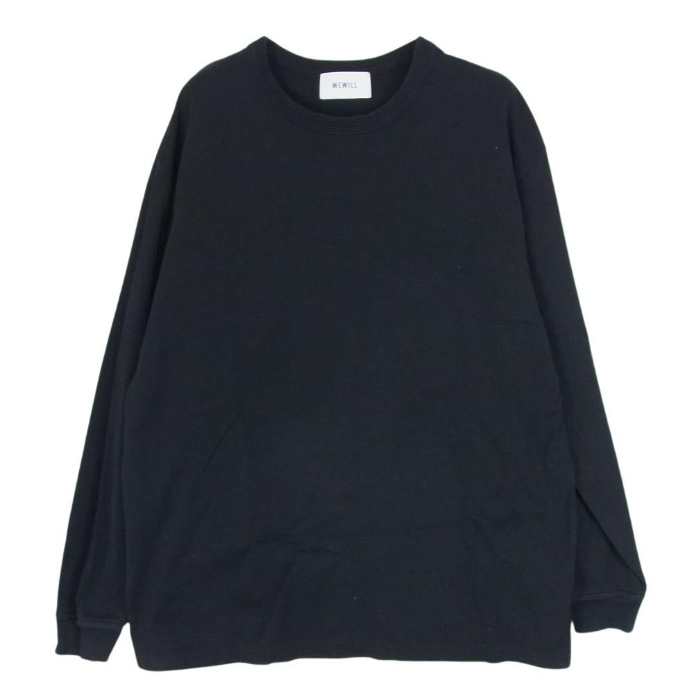 ウィーウィル W-012-8004 CUFF LS T-SHIRT ロングスリーブ 長袖 ロンT Tシャツ カットソー ブラック系 2【中古】