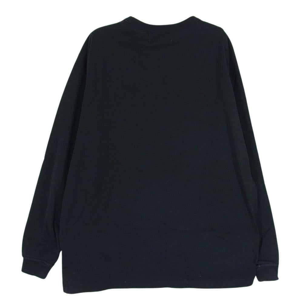 ウィーウィル W-012-8004 CUFF LS T-SHIRT ロングスリーブ 長袖 ロンT Tシャツ カットソー ブラック系 2【中古】