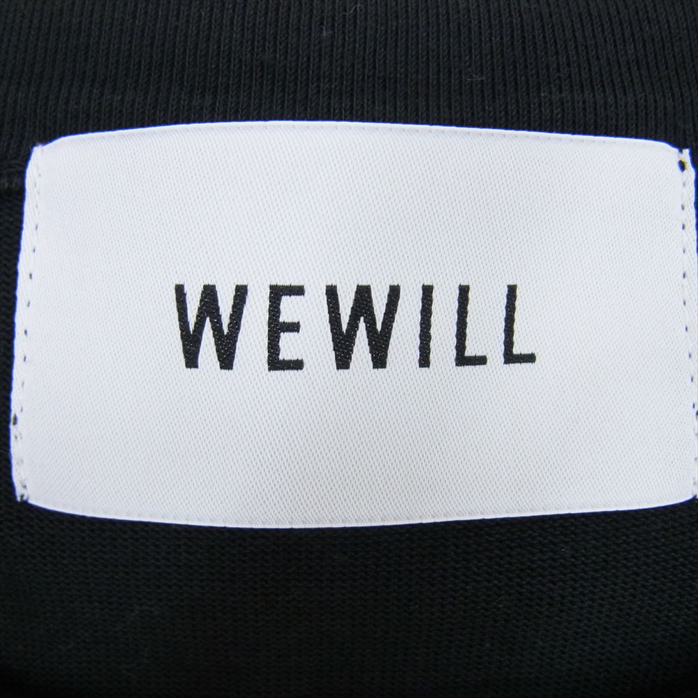 ウィーウィル W-012-8004 CUFF LS T-SHIRT ロングスリーブ 長袖 ロンT Tシャツ カットソー ブラック系 2【中古】