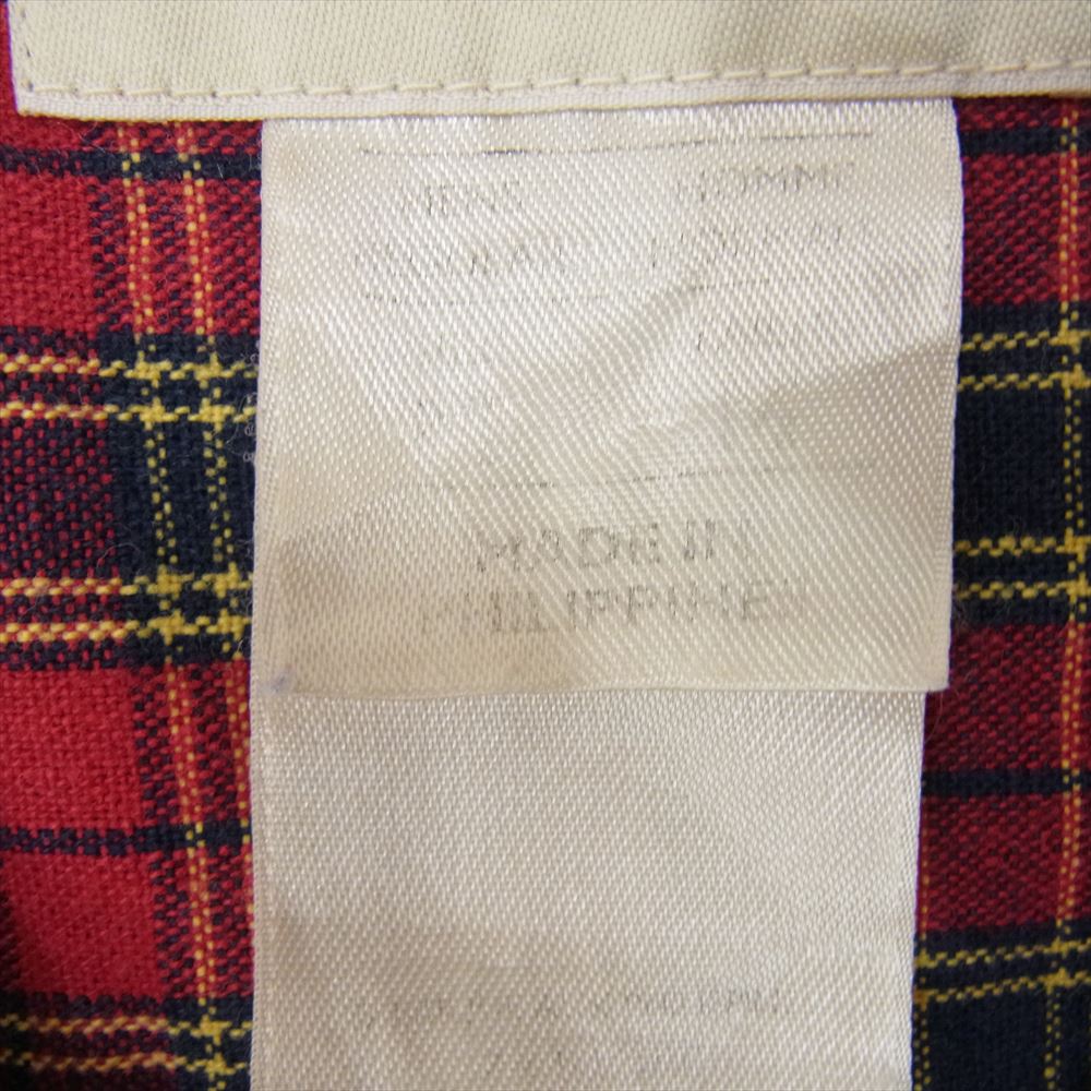 Eddie Bauer エディー・バウアー 90s ボタンダウン チェック 長袖 シャツ レッド系 サイズ表記無【中古】