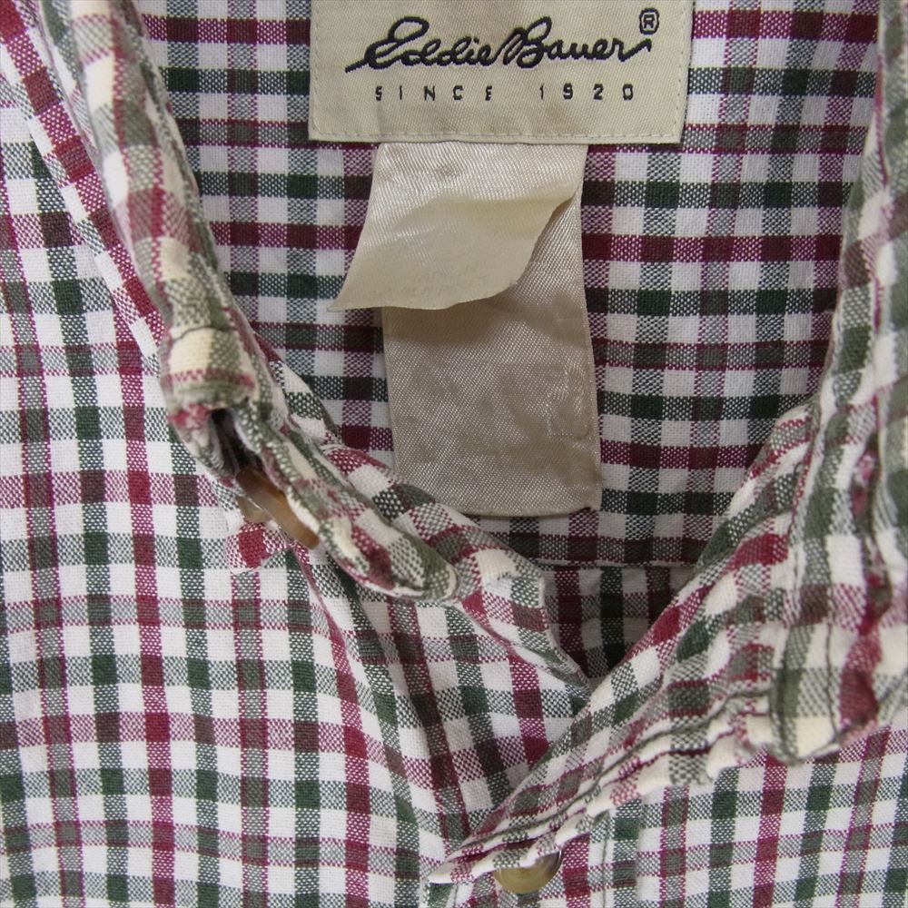 Eddie Bauer エディー・バウアー 90s ボタンダウン ギンガムチェック 長袖 シャツ マルチカラー系 サイズ表記無【中古】