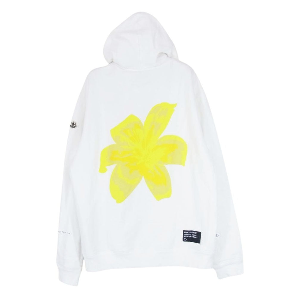 MONCLER モンクレール × Fragment FRGMT フラグメント ロゴ プルオーバー パーカー ホワイト系 M【中古】