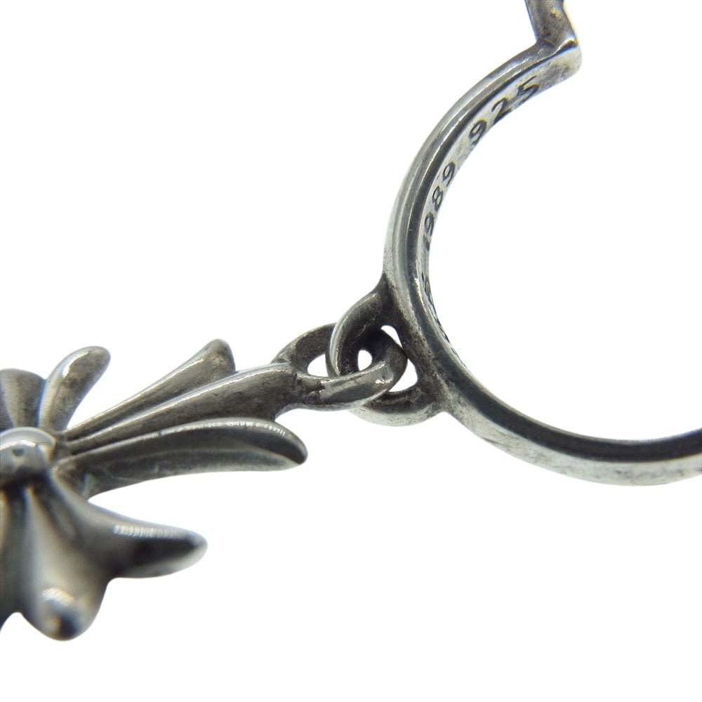 CHROME HEARTS クロムハーツ（原本無） TINY CH CROSS タイニー CHクロス フープ シルバー ピアス シルバー系【中古】