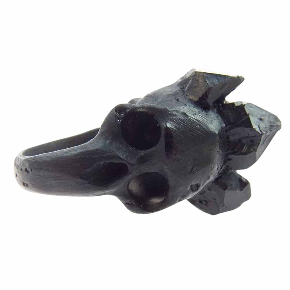 マカブル ガジェット MGR014 バイフェイシャルスカルリング ブラック ブラック系 13号【新古品】【未使用】【中古】