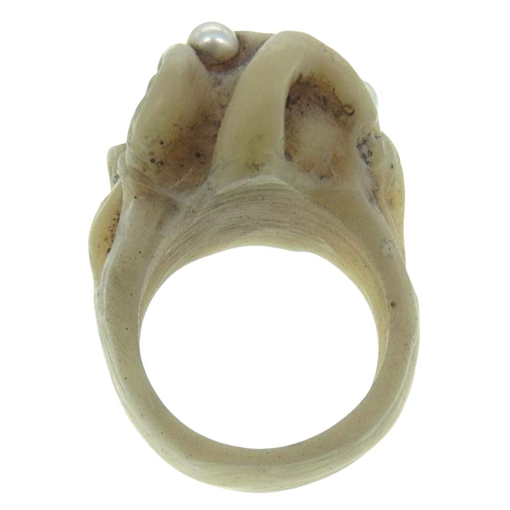 マカブル ガジェット MGR010W オクトパスリング ホワイト ベージュ系 18号【新古品】【未使用】【中古】