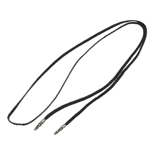 CHROME HEARTS クロムハーツ（原本無） LEATHER BRAID スクロール レザーブレード ネックレス ブラック系 シルバー系【中古】