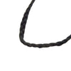 CHROME HEARTS クロムハーツ（原本無） LEATHER BRAID スクロール レザーブレード ネックレス ブラック系 シルバー系【中古】