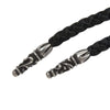 CHROME HEARTS クロムハーツ（原本無） LEATHER BRAID スクロール レザーブレード ネックレス ブラック系 シルバー系【中古】