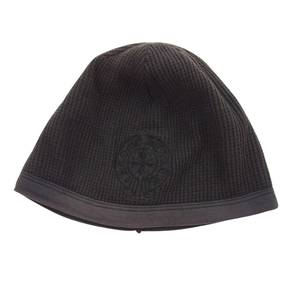 CHROME HEARTS クロムハーツ（原本無） ホースシュー CHプラス 刺繍 ワッフル サーマル ビーニー ニットキャップ グレー系 チャコール系【中古】