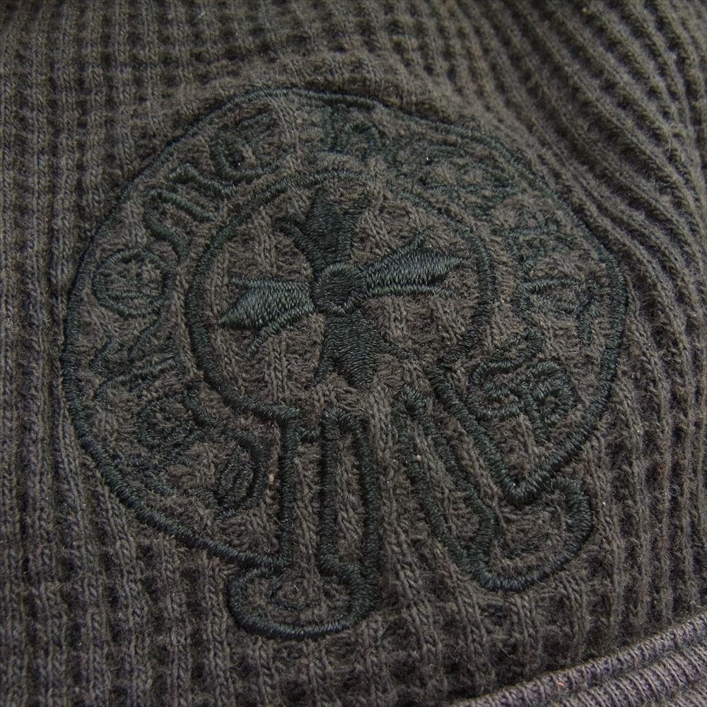 CHROME HEARTS クロムハーツ（原本無） ホースシュー CHプラス 刺繍 ワッフル サーマル ビーニー ニットキャップ グレー系 チャコール系【中古】