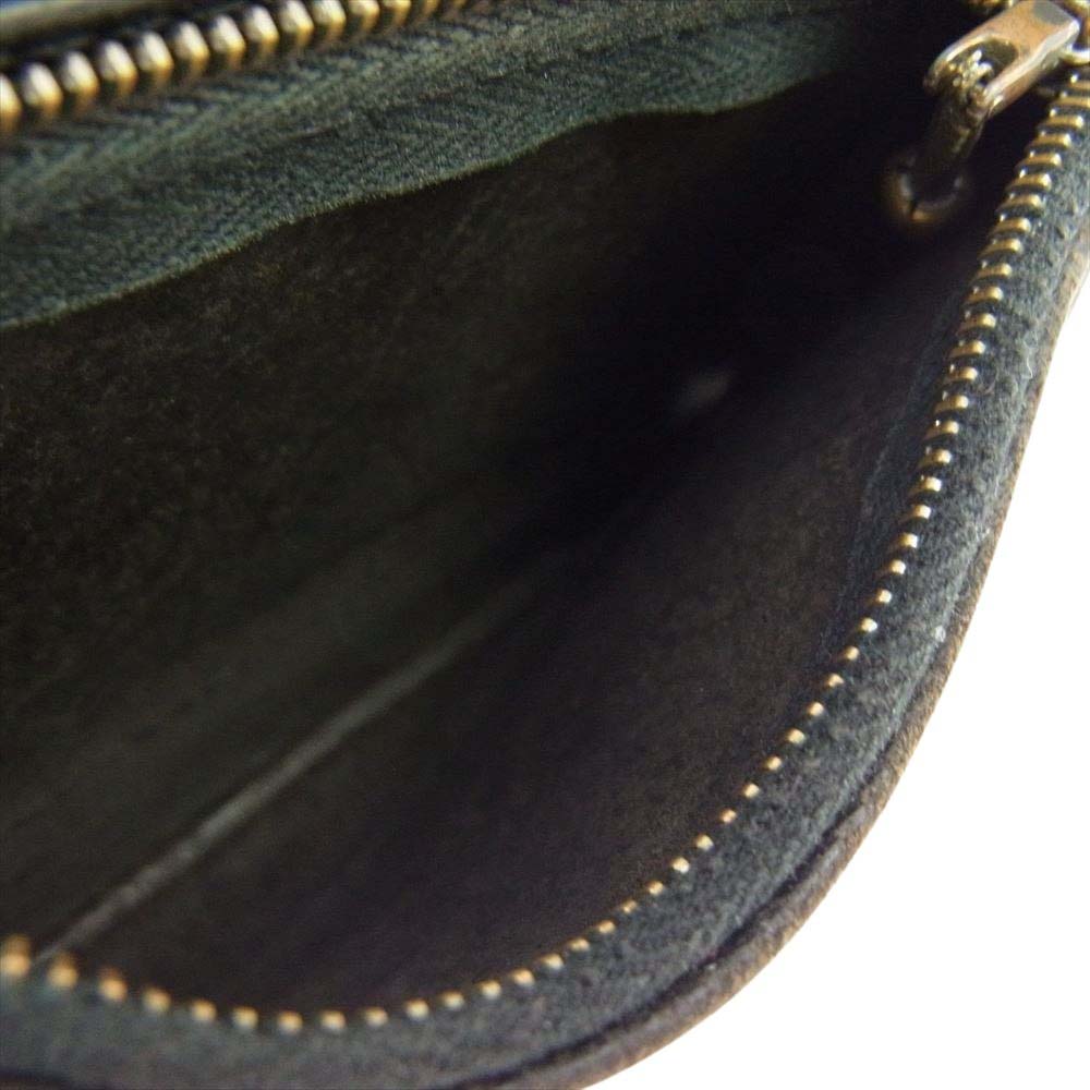 CHROME HEARTS クロムハーツ（原本無） 2ZIP 2ジップ クロスボールボタン ウォレット 二つ折り 財布【中古】