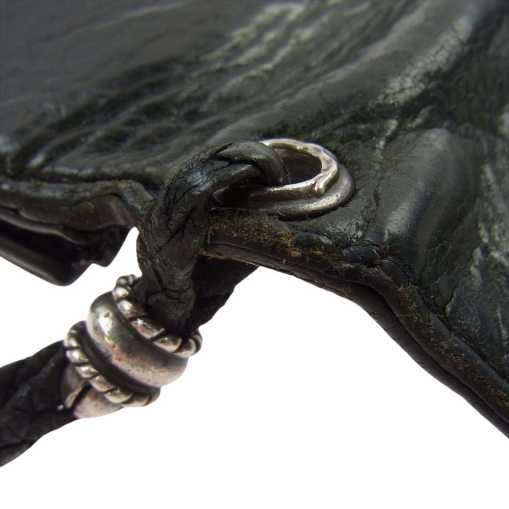 CHROME HEARTS クロムハーツ（原本無） 2ZIP 2ジップ クロスボールボタン ウォレット 二つ折り 財布【中古】