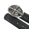 CHROME HEARTS クロムハーツ（原本無） OVAL CROSS STRAP 1.5 クラシックオーバルクロス バックル レザーベルト 31インチ【中古】