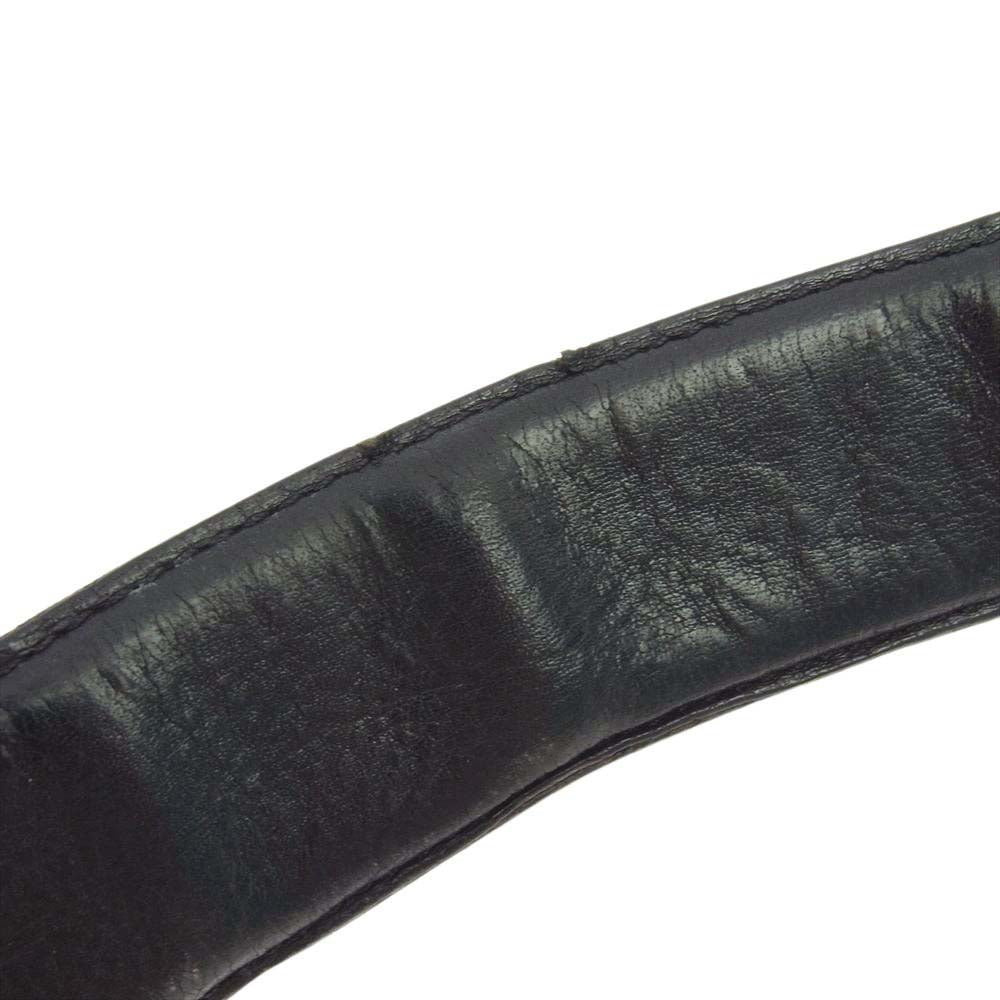 CHROME HEARTS クロムハーツ（原本無） OVAL CROSS STRAP 1.5 クラシックオーバルクロス バックル レザーベルト 31インチ【中古】