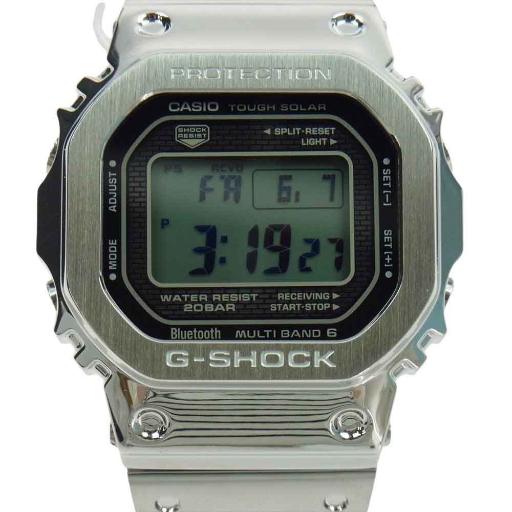 G-SHOCK ジーショック GMW-B5000D-1JF フルメタル 電波ソーラー ウォッチ 腕時計 シルバー系【新古品】【未使用】【中古】