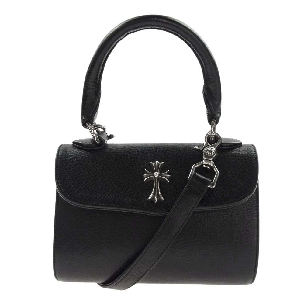 CHROME HEARTS クロムハーツ（原本無） DOC ADAMS スモール CHクロス 2WAY ハンド バッグ ブラック系【中古】