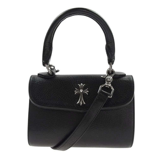 CHROME HEARTS クロムハーツ（原本無） DOC ADAMS スモール CHクロス 2WAY ハンド バッグ ブラック系【中古】