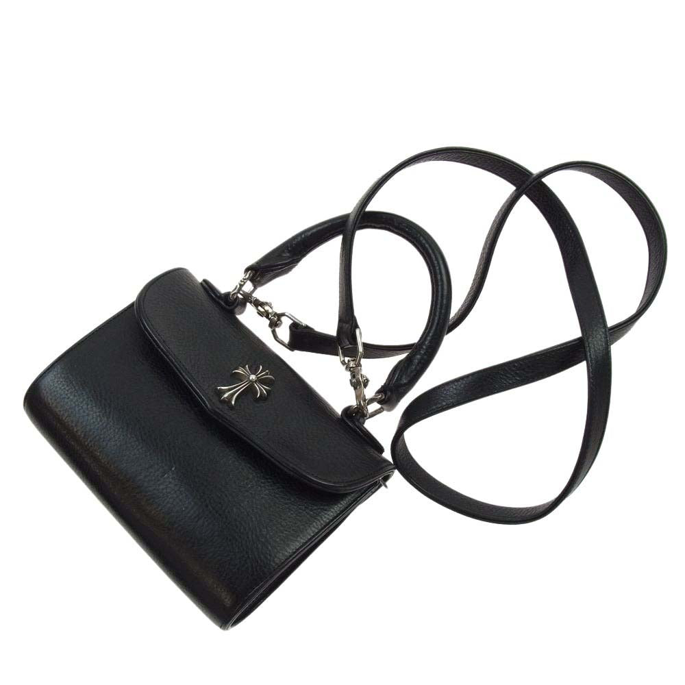 CHROME HEARTS クロムハーツ（原本無） DOC ADAMS スモール CHクロス 2WAY ハンド バッグ ブラック系【中古】