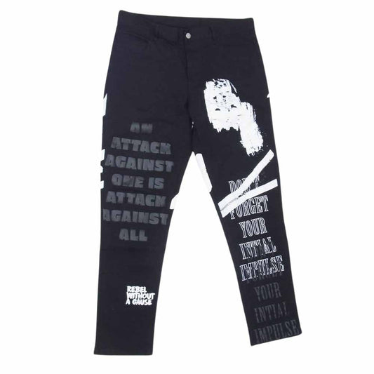 スイッチブレード 1001501 GRAPHIC PRINT DENIM PT BLACK グラフィック プリント デニム パンツ ブラック系 L【中古】