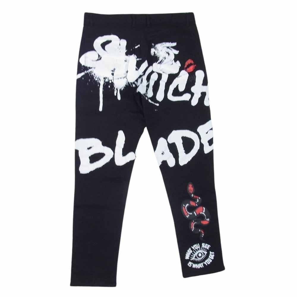 スイッチブレード 1001501 GRAPHIC PRINT DENIM PT BLACK グラフィック プリント デニム パンツ ブラック系 L【中古】