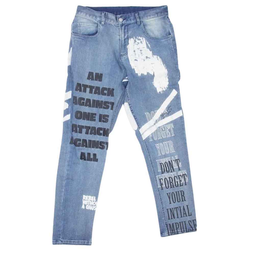 スイッチブレード 1001501 GRAPHIC PRINT DENIM PT INDIGO グラフィック プリント デニム パンツ インディゴブルー系 M【中古】